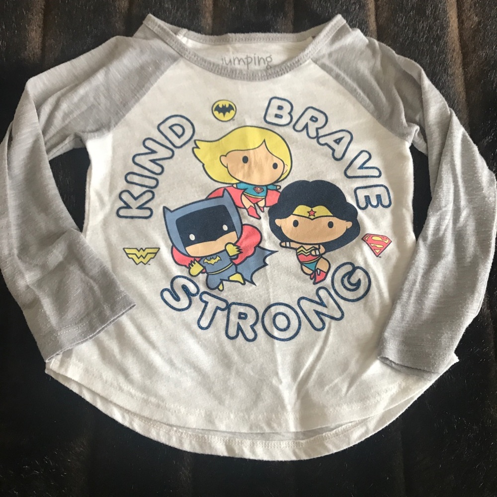 Bat Girl, WonderWoman, SuperGirl 2T long sleeve  SuperHero t-shirt
